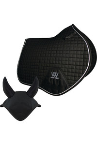 2023 Woof Wear Noise Cancelling Fly Veil & Close Contact Saddle Cloth NCVWS0003 - Black / Steel